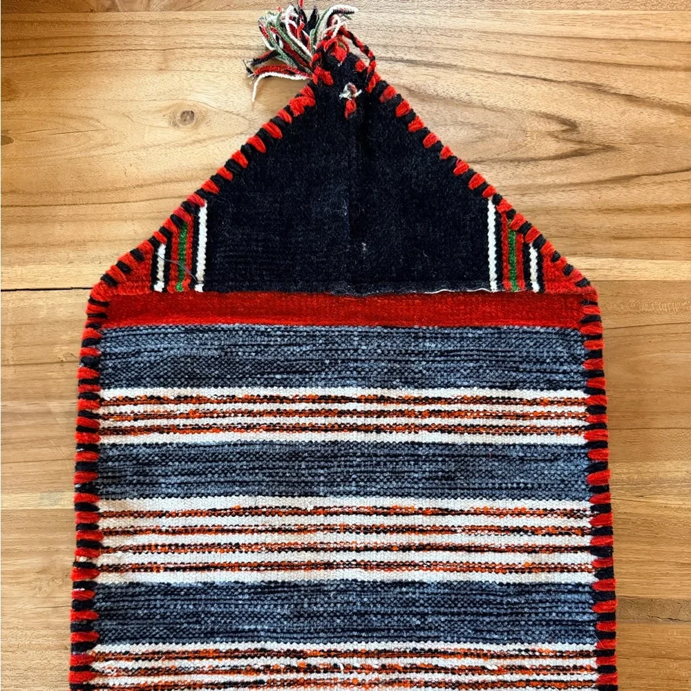 Handmade Tribal Wool Wall Pocket Organizer Ethnic Southwestern Decor